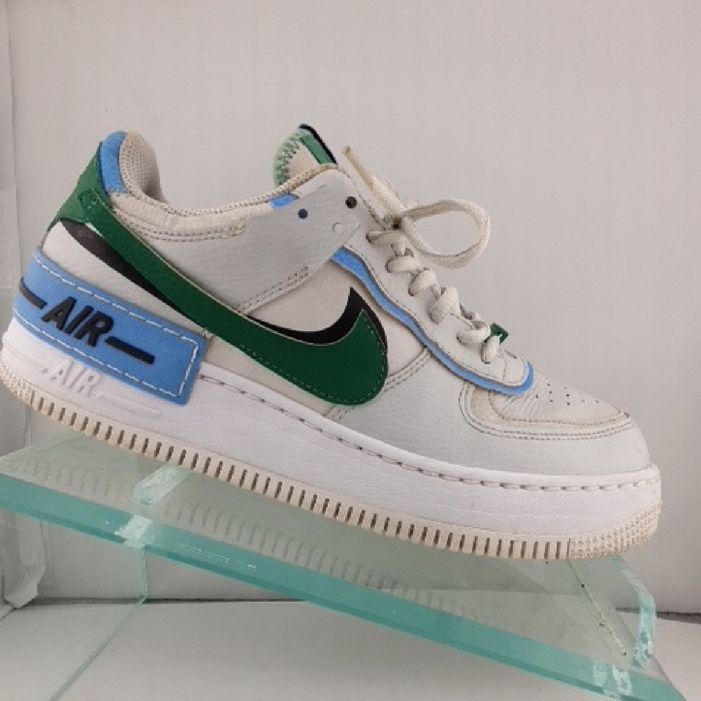 Nike Air Force 1 with Green and Blue Accents